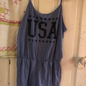 USA blue romper